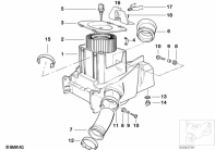 R1150GS ADV (R21A) INTAKE SILENCER / FILTER CARTRIDGE INTAKE SILENCER / FILTER CART parts diagram