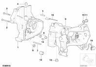 R1150GS ADV (R21A) TRANSMISSION HOUSING/MOUNTING PARTS parts diagram