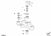 R1150GS ADV (R21A) UPPER FORK CROSS BRACE parts diagram