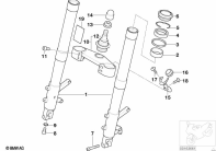 R1150GS ADV (R21A) FORK SLIDER/LOWER FORK BRIDGE parts diagram
