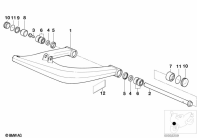 R1150GS ADV (R21A) TRAILING ARM parts diagram