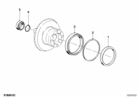 R1150GS ADV (R21A) CROWNGEAR AND SPACER RINGS parts diagram