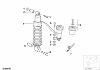 R1150GS ADV (R21A) SPRING STRUT REAR HYDRAULIC parts diagram