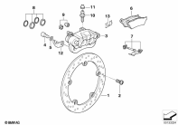 R1150GS ADV (R21A) REAR WHEEL BRAKE, SPOKE WHEEL parts diagram