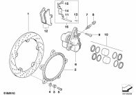R1150GS ADV (R21A) FRONT WHEEL BRAKE, EVO parts diagram