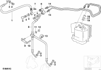 R1150GS ADV (R21A) BRAKE PIPE FRONT ABS parts diagram