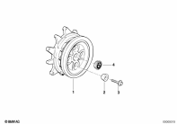 R1150GS ADV (R21A) WHEEL HUB REAR parts diagram