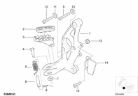 R1150GS ADV (R21A) FOOTPEG PLATE/FRONT FOOTPEG parts diagram