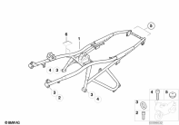 R1150GS ADV (R21A) REAR FRAME parts diagram