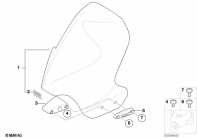 R1150GS ADV (R21A) WINDSHIELD MOUNTED PARTS parts diagram