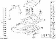 R1150GS ADV (R21A) RETROFIT KIT, TOP CASE BRACKET parts diagram