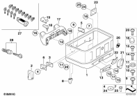 R1150GS ADV (R21A) BOTTOM SECTION OF ALUMINUM CASE parts diagram