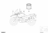 R1150GS ADV (R21A) PAINTED PARTS 954 WEISSALU 3 MET. parts diagram