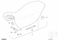 R1150GS ADV (R21A) BENCH SEAT/SINGLE PARTS parts diagram