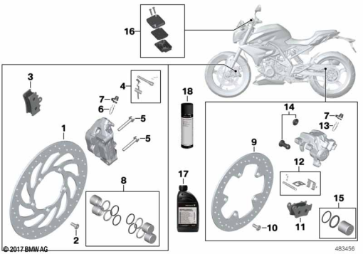 G310GS 16 (K02) BRAKE SERVICE exploded view parts diagram