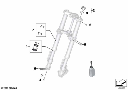 G310GS 16 (K02) SERVICE OF TELESCOPIC FORKS exploded view parts diagram