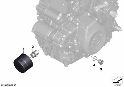 G310GS 16 (K02) OIL FILTER exploded view parts diagram