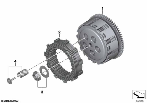 G310GS 16 (K02) CLUTCH - SINGLE PARTS exploded view parts diagram