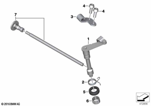 G310GS 16 (K02) CLUTCH CONTROL exploded view parts diagram