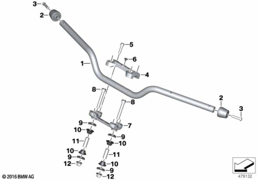 G310GS 16 (K02) HANDLEBAR exploded view parts diagram