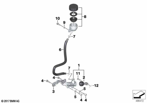 G310GS 16 (K02) REAR BRAKE MASTER CYLINDER W CONTAINER exploded view parts diagram