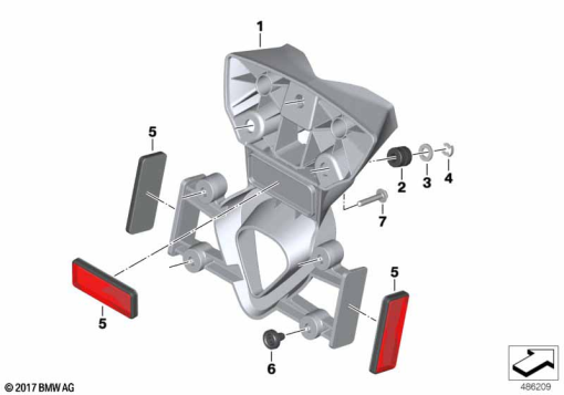 G310GS 16 (K02) LICENCE PLATE ADAPTOR exploded view parts diagram