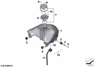 G310GS 16 (K02) FUEL TANK/MOUNTING PARTS parts diagram