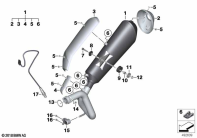 G310GS 16 (K02) EXHAUST SYSTEM PARTS WITH MOUNTS parts diagram