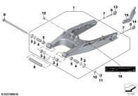 G310GS 16 (K02) REAR WHEEL SWINGING ARM parts diagram