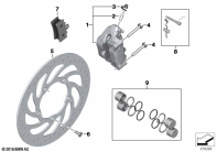 G310GS 16 (K02) FRONT WHEEL BRAKE parts diagram