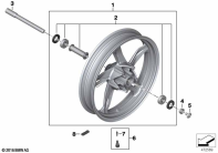 G310GS 16 (K02) FRONT WHEEL parts diagram