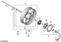 G310GS 16 (K02) REAR WHEEL parts diagram
