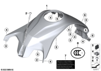 G310GS 16 (K02) TANK COVER, CENTER parts diagram