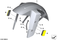 G310GS 16 (K02) FRONT WHEEL COVER, LOWER parts diagram