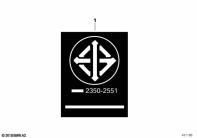 G310GS 16 (K02) LABEL "EMISSION CONTROL INFORMATION" parts diagram
