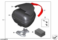 G310GS 16 (K02) TOPCASE LIGHT 29L WITH ADAPTER PLATE parts diagram
