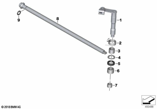 F750GS (K80) CLUTCH THROWOUT BEARING WITH LEVER exploded view parts diagram