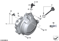 F750GS (K80) ENGINE HOUSING COVER, LEFT parts diagram