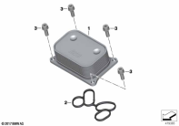 F750GS (K80) OIL COOLER WITH SUPPLY AND RETURN LINES parts diagram