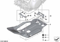 F750GS (K80) ENGINE SKID PLATE ALUMINUM parts diagram