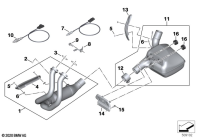 F750GS (K80) EXHAUST MANIFOLD WITH FRONT MUFFLER parts diagram