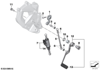 F750GS (K80) OUTSIDE SHIFT-CONTROL COMPONENTS parts diagram
