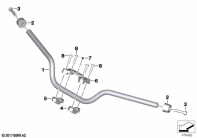 F750GS (K80) HANDLEBAR parts diagram