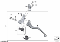 F750GS (K80) CLUTCH CONTROL ASSEMBLY parts diagram