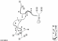 F750GS (K80) BRAKE LINES, FRONT parts diagram