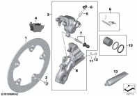 F750GS (K80) REAR WHEEL BRAKE parts diagram