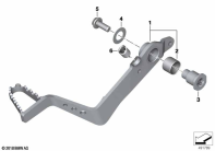 F750GS (K80) BRAKE PEDAL parts diagram
