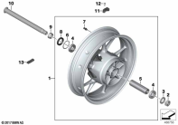 F750GS (K80) CAST RIM, REAR parts diagram