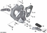 F750GS (K80) FOOTREST PLATE/FOOTREST FRONT LEFT parts diagram