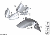 F750GS (K80) FRONT WHEEL FENDER parts diagram